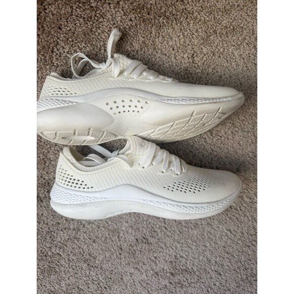 Crocs Women's Sneakers - Literide 360 Pacer Lace Up White Shoes Size W7 - Picture 7 of 11